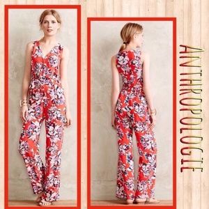 Yumi Kim Silk Floral Jumpsuit Anthropologie